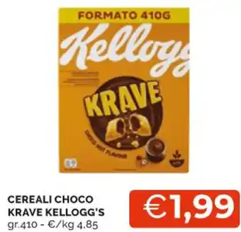 Mercatò CEREALI CHOCO KRAVE KELLOGG'S gr.410 offerta