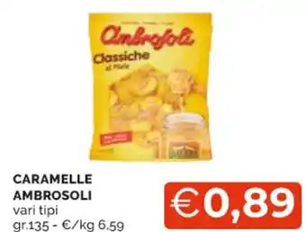 Mercatò CARAMELLE AMBROSOLI vari tipi gr 135 offerta