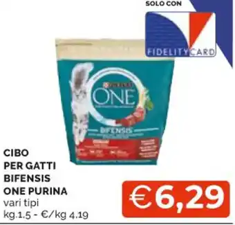 Mercatò CIBO PER GATTI BIFENSIS ONE PURINA vari tipi kg 1,5 offerta