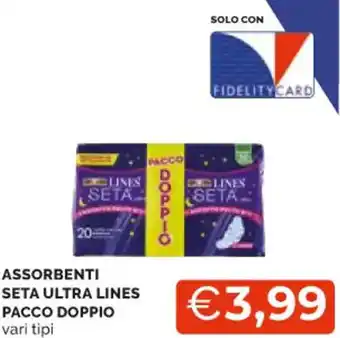 Mercatò ASSORBENTI SETA ULTRA LINES PACCO DOPPIO vari tipi offerta