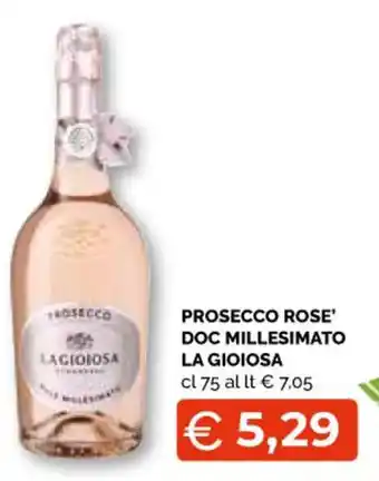 Mercatò Local PROSECCO ROSE' DOC MILLESIMATO LA GIOIOSA cl 75 offerta