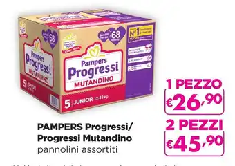 Saponi e profumi PAMPERS Progressi/ Progressi Mutandino pannolini assortiti offerta