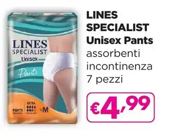 Saponi e profumi LINES SPECIALIST Unisex Pants assorbenti incontinenza 7 pezzi offerta