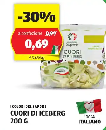 ALDI I COLORI DEL SAPORE CUORI DI ICEBERG 200 G offerta