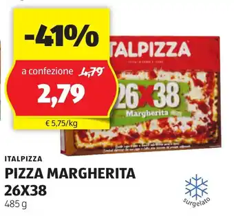 ALDI ITALPIZZA PIZZA MARGHERITA 26X38 485 g offerta