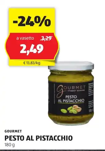 ALDI GOURMET PESTO AL PISTACCHIO 180 g offerta