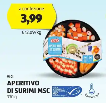 ALDI VICI APERITIVO DI SURIMI MSC 330 g offerta