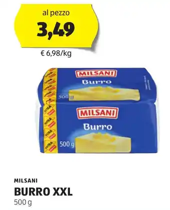 ALDI MILSANI BURRO XXL 500 g offerta