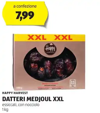 ALDI HAPPY HARVEST DATTERI MEDJOUL XXL essiccati, con nocciolo 1 kg offerta