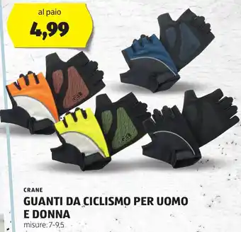 ALDI CRANE GUANTI DA CICLISMO PER UOMO E DONNA offerta