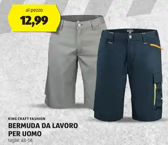 ALDI KING CRAFT FASHION BERMUDA DA LAVORO PER UOMO taglie: 48-56 offerta