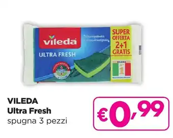 Saponi e profumi VILEDA Ultra Fresh spugna 3 pezzi offerta