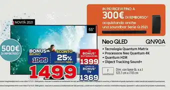 Euronics Samsung Neo QLED 55" QN90A offerta