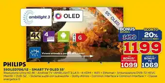 Euronics Philips 55OLED706/12 - Smart TV OLED 55' offerta