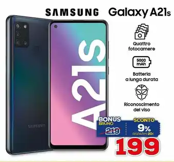 Euronics Samsung Galaxy A21s offerta