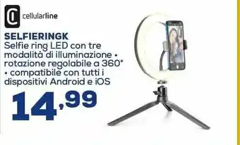 Euronics Cellularline Selfieringk offerta