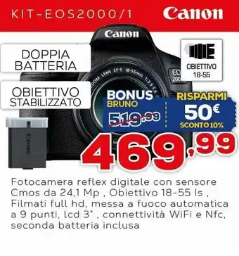 Euronics Canon KIT-EOS2000/1 offerta