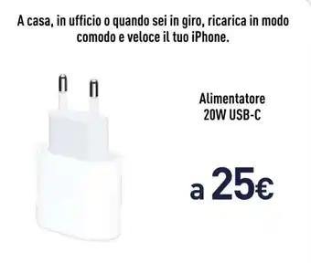 Unieuro Alimentatore 20W USB-C offerta