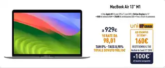 Unieuro MacBook Air 13" M1 offerta