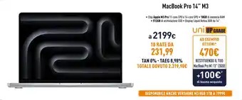 Unieuro MacBook Pro 14" M3 offerta