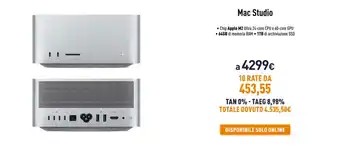 Unieuro Mac Studio offerta