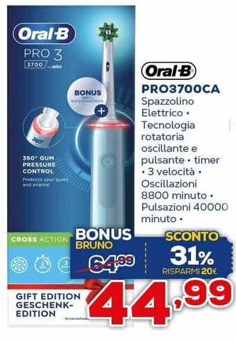 Euronics Oral-B PRO3700CA offerta