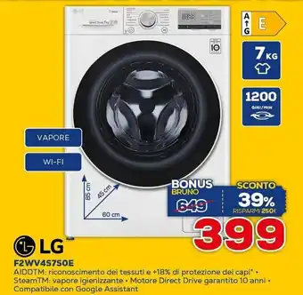 Euronics LG F2WV4S7SOE offerta