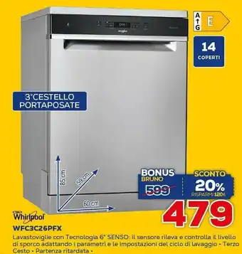 Euronics Whirlpool WFC3C26PFX offerta