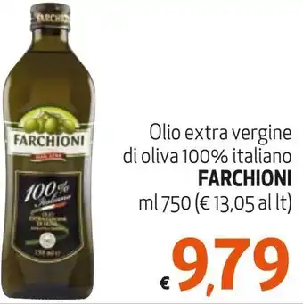 Maxi Supermercati Olio extra vergine di oliva 100% italiano FARCHIONI ml 750 offerta