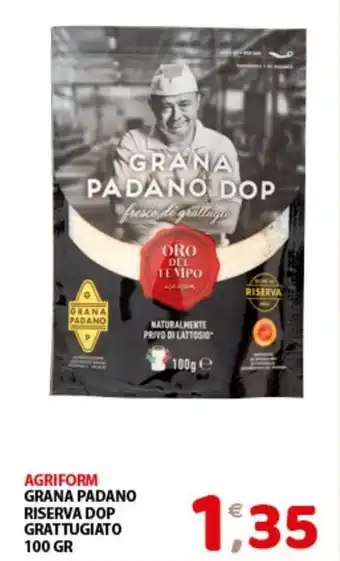Mio Market AGRIFORM GRANA PADANO RISERVA DOP GRATTUGIATO 100 GR offerta