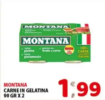 Mio Market MONTANA CARNE IN GELATINA 90 GR X 2 offerta