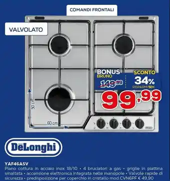 Euronics DeLonghi YAF46ASV offerta
