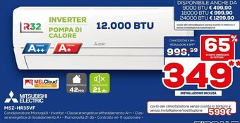 Euronics Mitsubishi Electric MSZ-HR35VF offerta