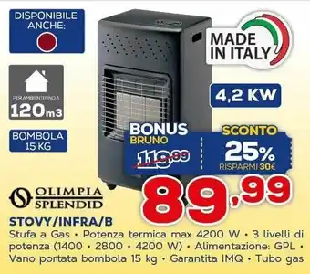 Euronics Olimpia Splendid Stovy/Infra/B offerta