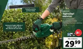 Lidl PARKSIDE Tagliasiepi elettrico offerta