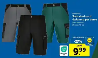 Lidl PARKSIDE Pantaloni corti da lavoro per uomo offerta