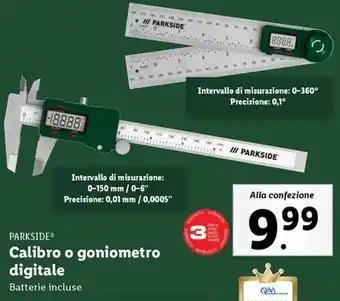 Lidl PARKSIDE Calibro o goniometro digitale offerta