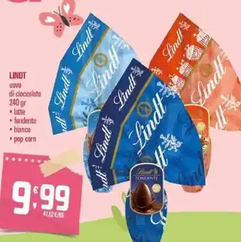Ottimo Market LINDT μόνο di cioccolato 240 gr offerta