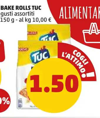 PENNY BAKE ROLLS TUC gusti assortiti 150 g offerta