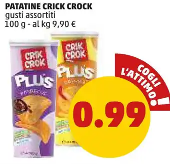 PENNY PATATINE CRICK CROCK gusti assortiti 100 g offerta