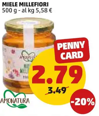 PENNY AMONATURA MIELE MILLEFIORI 500 g offerta