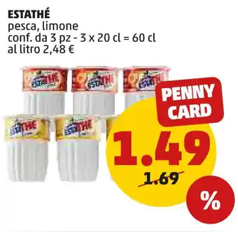 PENNY ESTATHÉ pesca, limone conf. da 3 pz - 3 x 20 cl offerta