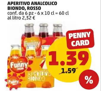 PENNY APERITIVO ANALCOLICO BIONDO, ROSSO conf. da 6 pz - 6 x 10 cl offerta