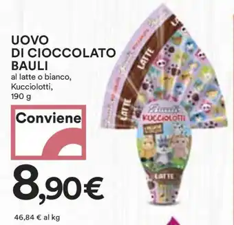 Coop UOVO DI CIOCCOLATO BAULI al latte o bianco, Kucciolotti, 190 g offerta