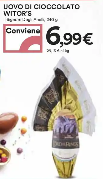 Coop UOVO DI CIOCCOLATO WITOR'S Il Signore Degli Anelli, 240 g offerta