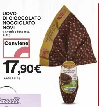 Coop UOVO DI CIOCCOLATO NOCCIOLATO NOVI gianduia o fondente, 450 g offerta