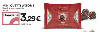 Coop MINI OVETTI WITOR'S ripieni, al latte o nocciola, 500 g offerta