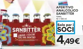 Coop APERITIVO ANALCOLICO SANBITTÈR rosso, 10 x 100 ml offerta