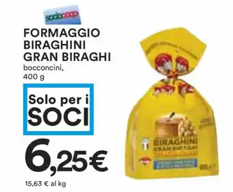 Coop FORMAGGIO BIRAGHINI GRAN BIRAGHI bocconcini, 400 g offerta