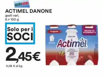 Coop ACTIMEL DANONE gusti vari, 6 x 100 g offerta